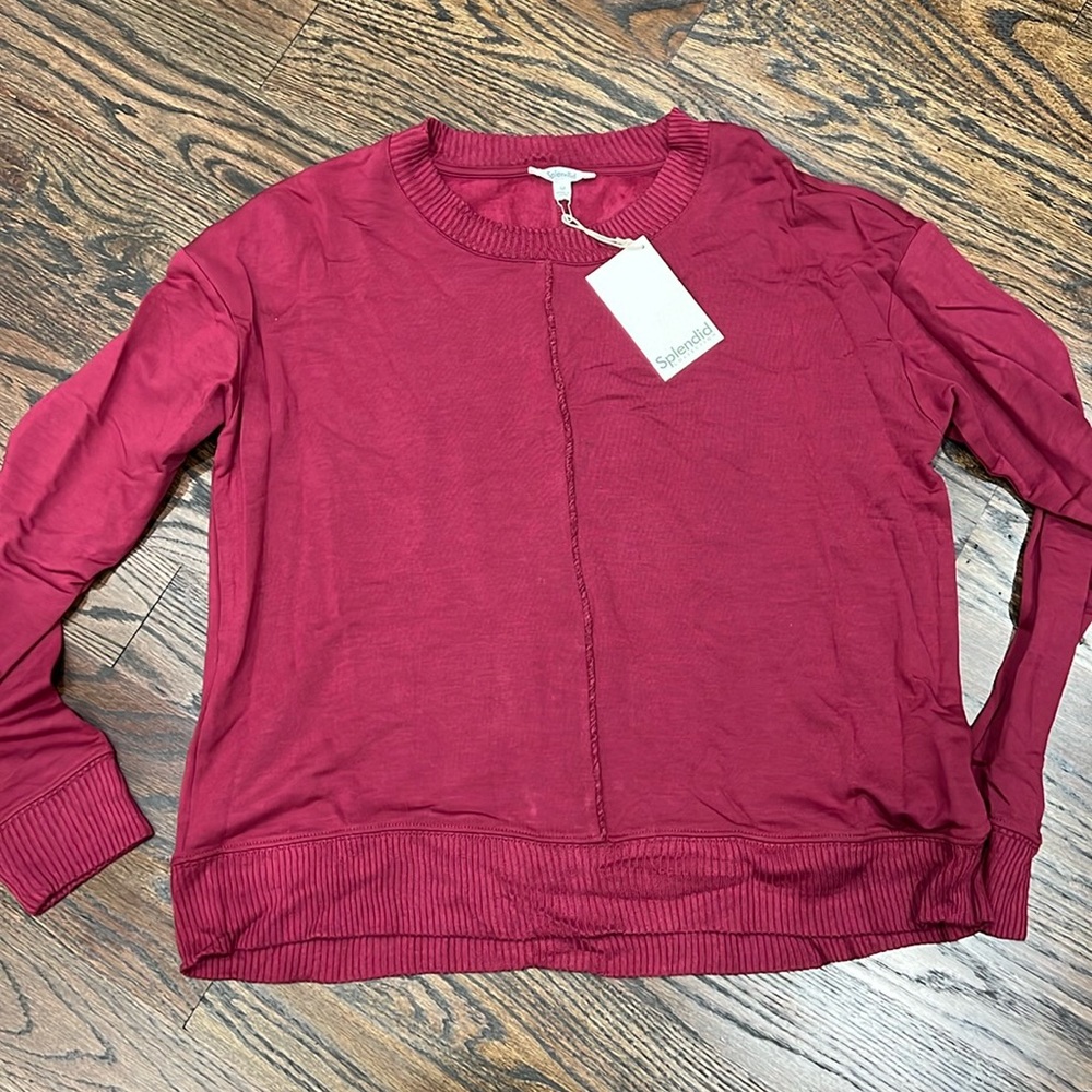 Splendid sweater, size medium, plum color, never worn.
